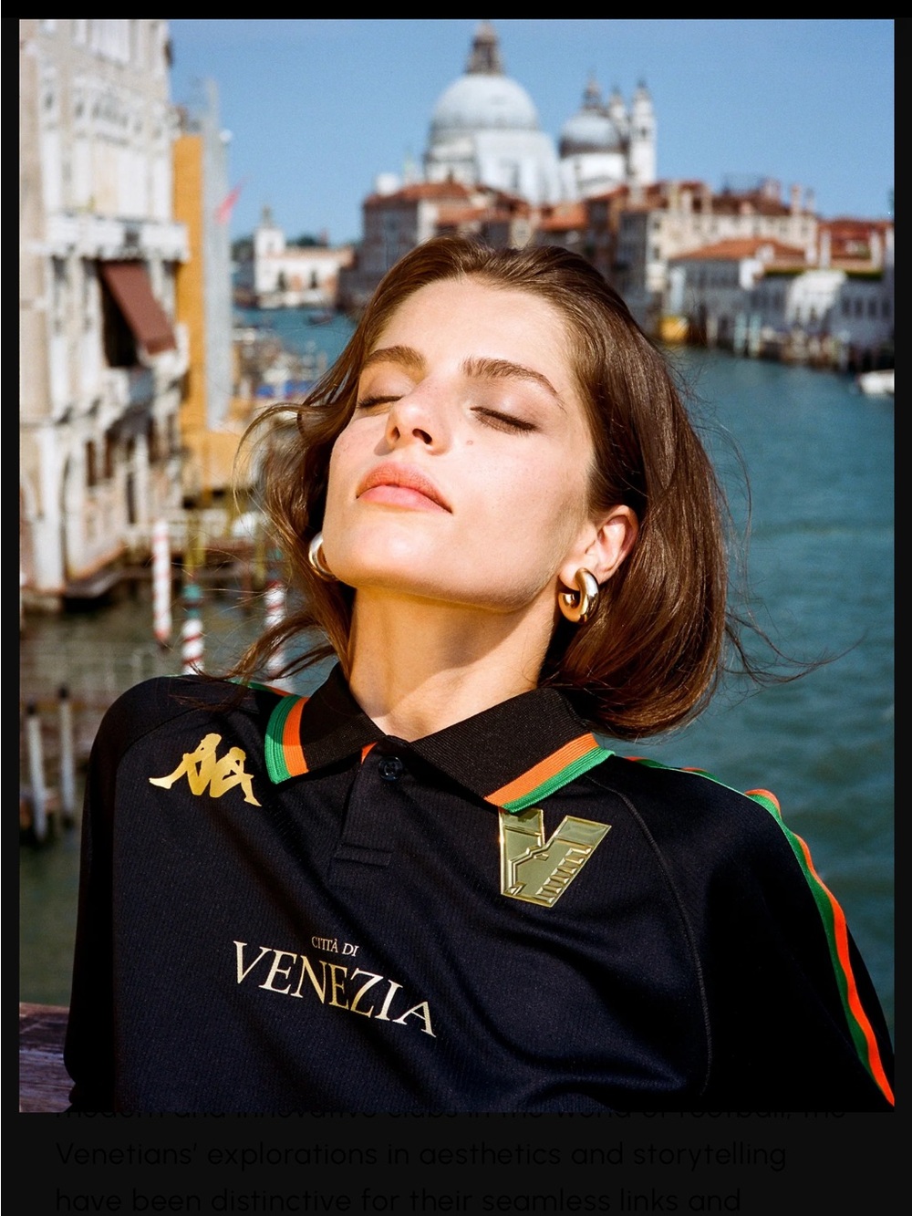Kappa Venezia FC Home 22/23 Long Sleeve Shirt - Black with Green & Orange Trim